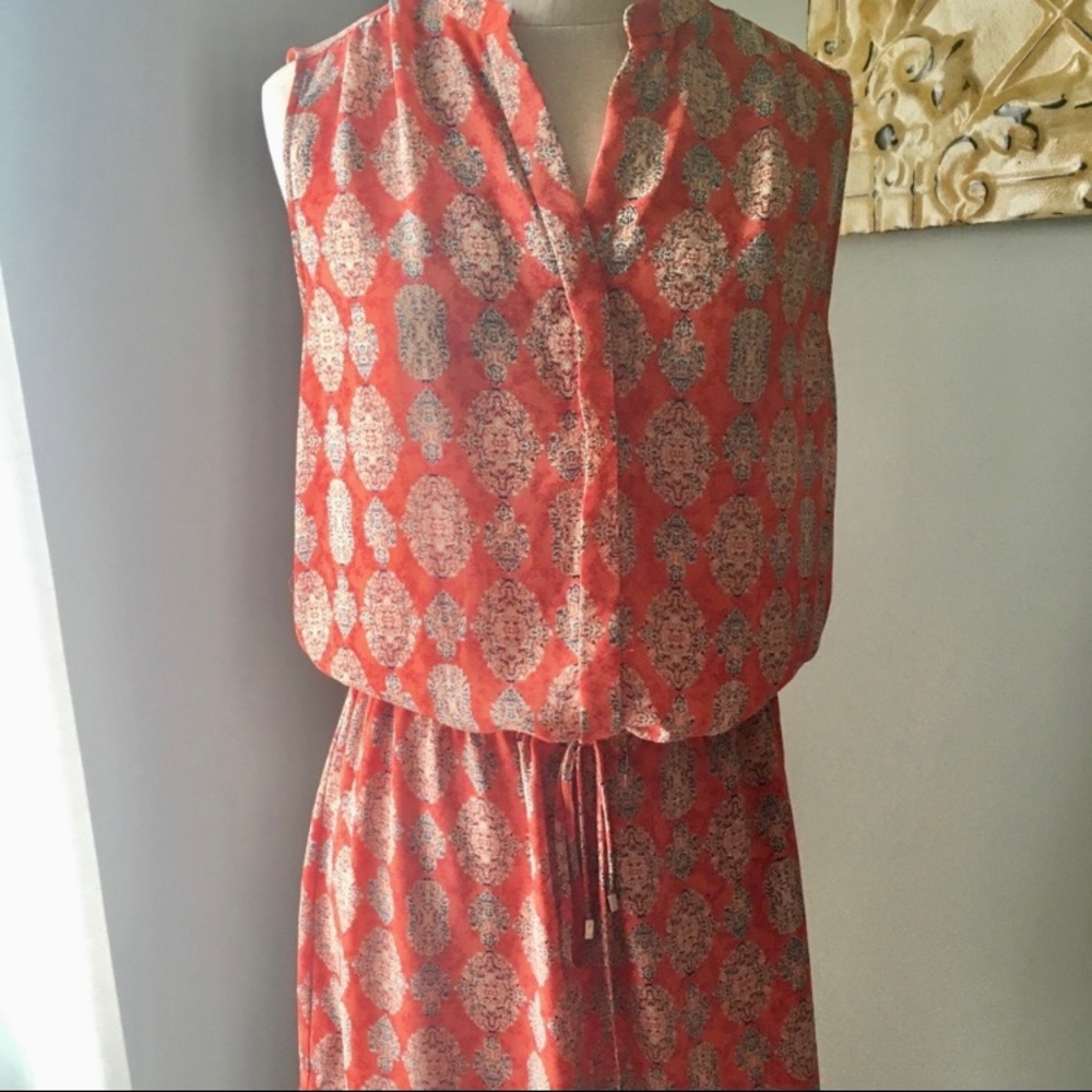 Orange tie dress